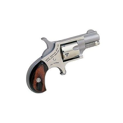 NAA MiniRevolver Gen 1 .22 Short - Compact Stainless Rosewood Grip