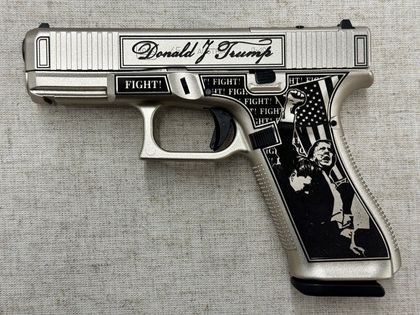 Glock G19 Trump Gen 3 Silver-Black 9mm Semi-Auto Handgun