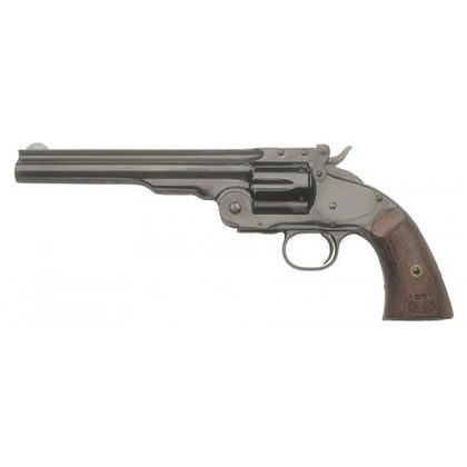 Cimarron Schofield Gen 1 .38 SPL Revolver, 7" Barrel, Black Finish