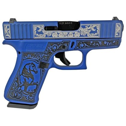 Glock 43x Gen 1 Custom "Blue Elegance" 9mm Compact Pistol