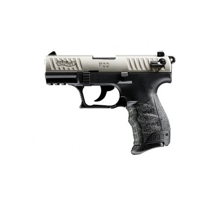 Walther P22Q Gen 1 .22 LR Compact Pistol - 10+1 Rounds, Black/Stainless