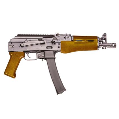 Kalashnikov KP-9AW Gen 1: 9mm Tactical Pistol, Amber Wood Finish