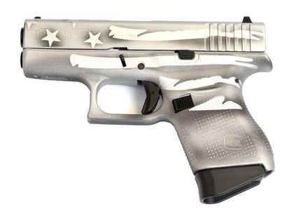 Glock 43 Slimline 9mm - Distressed Gray Flag Gen 1 Compact Pistol