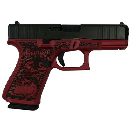 Glock 19 Gen 5 "Georgia Red" 9mm Compact Pistol, 15-Round Mag, Custom Finish