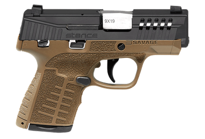 Savage Stance 9mm Gen 1 Pistol - FDE, Compact, Ambidextrous 7+1 Capacity