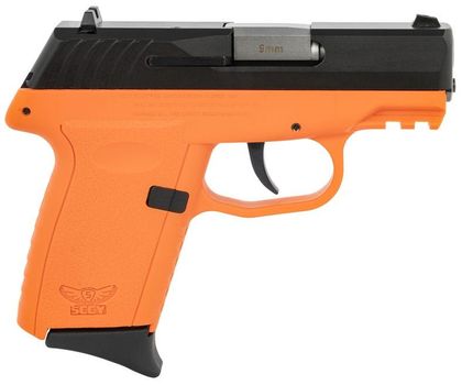 SCCY CPX-2 Gen3 9mm Compact Pistol - Black/Orange, 10+1 Rounds