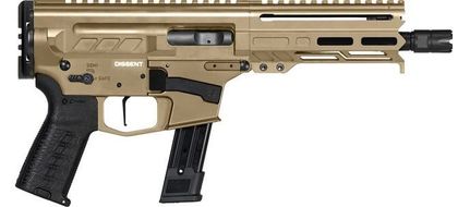 CMMG Dissent MK17 Gen 1 Tactical 9mm Handgun, Coyote Tan, 21-Round