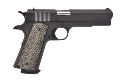 Rock Island M1911-A1 GI 10mm Pistol - Black Steel, OD G10 Grips