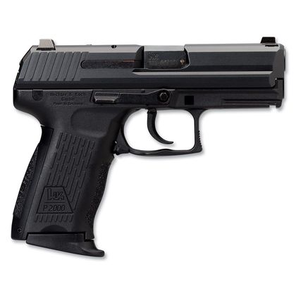 HK P2000 V3 Compact 9mm DA/SA Pistol with Decocker, Black Finish