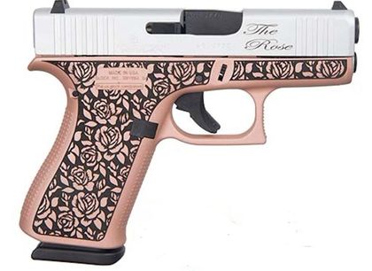 Glock 43X Rose Engraved 9mm - Stylish Compact Concealed Carry Pistol