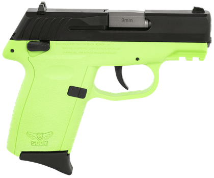 SCCY CPX-1 Gen3 9mm - Compact Lime Black, 10+1 DAO Pistol