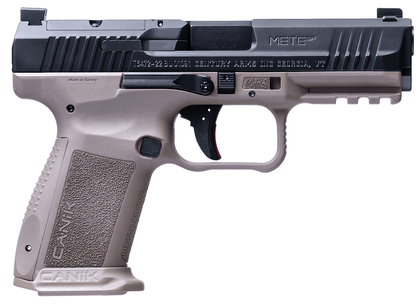 Canik Mete SF 9mm Striker Pistol, Optics Ready - Black/FDE Finish