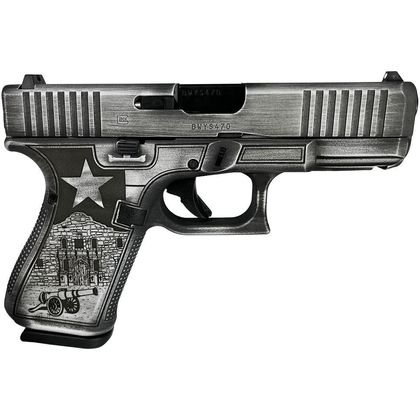 Glock 19 Gen5 "Texas Silver" 9mm Compact Pistol - 15-Round Capacity