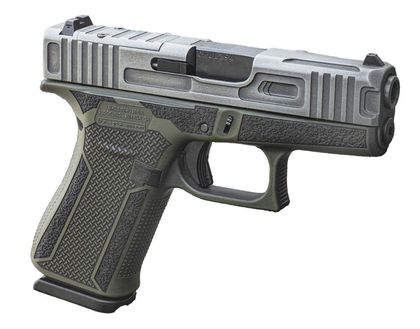 Glock 43x MCFLY 9mm Distressed OD Green Compact Carry Pistol