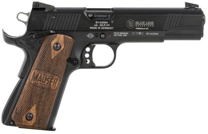 Mauser 1911 Gen 1 .22LR Semi-Auto Pistol, Walnut Grips, Threaded Barrel