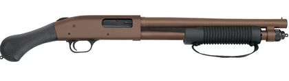Mossberg 590 Shockwave Gen 1: Patriot Brown 12GA Compact Pump Shotgun