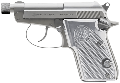Beretta 21A Bobcat Ghost Buster .22 LR Compact Silver Pistol