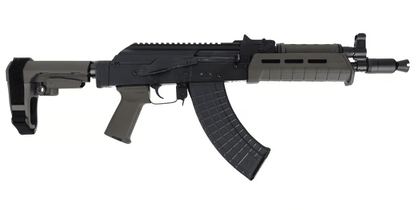 PSA AK-P GF3 MOE SBA3 7.62x39 Pistol, 10.5” Barrel, 30+1, OD Green/Black