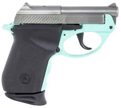 Taurus PT-22 Gen 1 DAO Compact .22 LR Pistol - Cyan/Stainless, 8+1 Rds