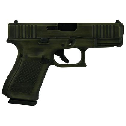 Glock 19 Gen 5 Distressed Green 9mm Compact Handgun - Safe Action System