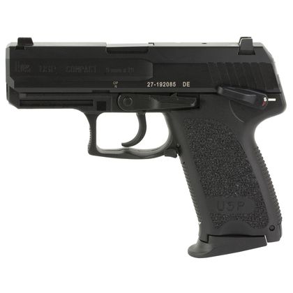 HK USP Compact V1 9mm Night Sight Pistol, 10+1 Rounds - Black