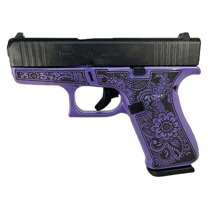 Glock 43X Gen 1 "Purple Pearl Mandala" 9mm Concealed Carry Handgun