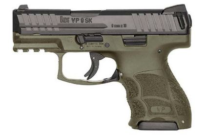 HK VP9 SK Gen 1 Compact 9MM Pistol with OD Green Grip & Night Sights