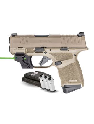 Springfield HELLCAT 9mm Micro-Compact Desert FDE w/ Green Laser