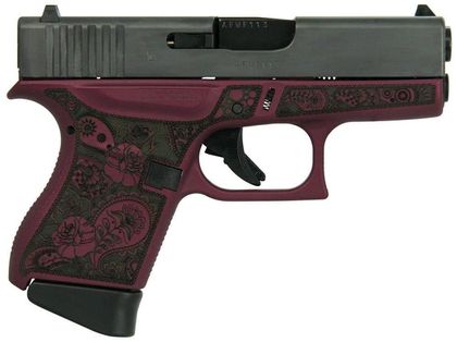 Glock 43 Gen 1 Compact 9mm Pistol | Black Cherry Ergonomic Grip