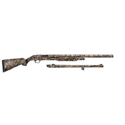 Mossberg 500 Dual-Barrel Pump Shotgun - 12 GA, Field/Deer Versatile Combo