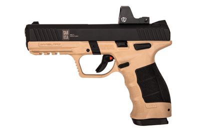 SAR9 METE 9mm Optic-Ready Semi-Auto Pistol, 17rd, Tan/Black