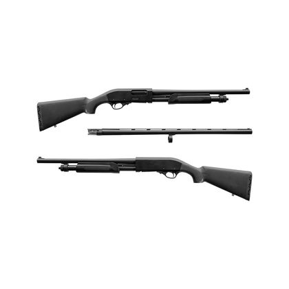 AKKAR Versatile 12G Pump Shotgun - Adjustable Barrel, Black Finish