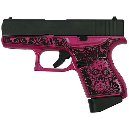 Glock 43 Gen 1 "Sugar Skull Pink Medusa" 9mm Compact Pistol