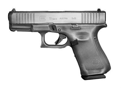 Glock G19 Gen3 9mm Compact - 15rd Battleworn Gray Pistol