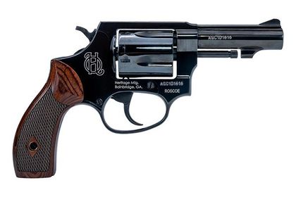 Heritage Roscoe Gen 1 .38 Special +P Revolver, 3" Black/Wood Grip