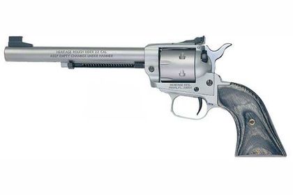 Heritage Rough Rider .22 LR Revolver - Silver, 6.5" Barrel, Wood Grip