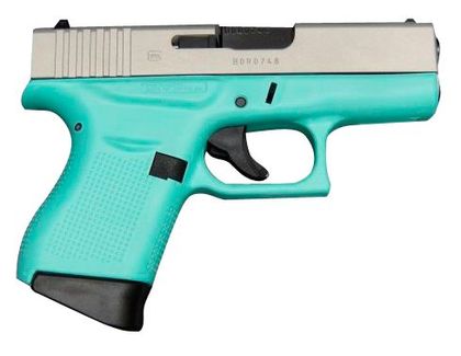 GLOCK G43 9mm Compact Pistol - Silver & Blue, Gen 1 Carry Elite
