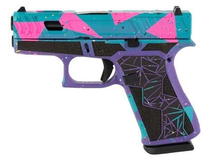 GLOCK 43X Gen 1 Pink & Purple Cerakote Sub-Compact 9MM Pistol