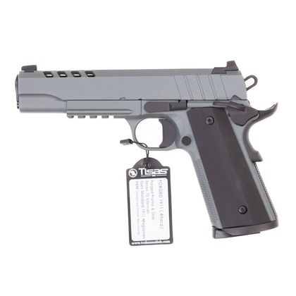 Tisas 1911 Night Stalker .45 ACP - Platinum Grey Ported Edition