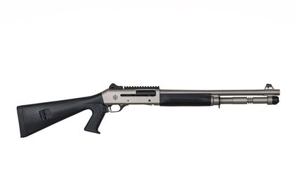 MAC 1014 Nickel Semi-Auto Shotgun: 12 Gauge, 5+1 Capacity, Tactical-Ready