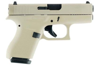 Glock G42 Gen 5 .380 ACP Compact Pistol - Desert Tan Stealth Edition