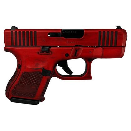 GLOCK G26 Gen 5 Compact 9MM - Red Distressed Conceal & Defend