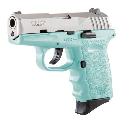 SCCY CPX-2 Gen 2 9mm Compact Pistol - Stainless/Robin Egg Blue