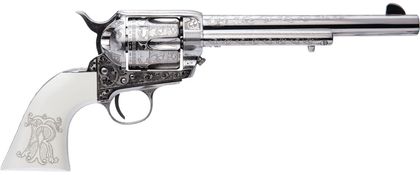 Cimarron Frontier .45 Colt "Teddy Roosevelt" Nickel Revolver