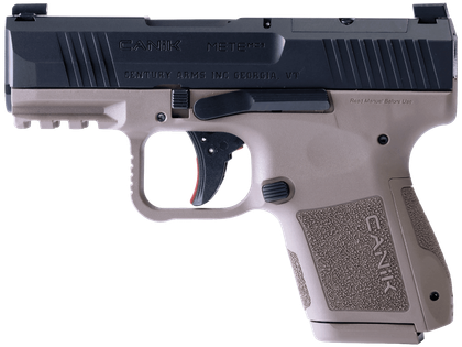 Canik MC9 Gen 1 Compact 9mm FDE/Black Semi-Auto Pistol, Optics-Ready