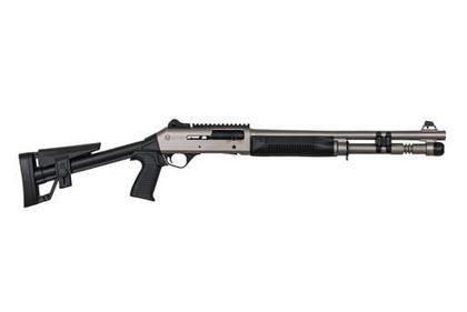 Panzer Arms M4 Marine Tactical 12 Ga. Semi-Auto Shotgun - Nickel Finish
