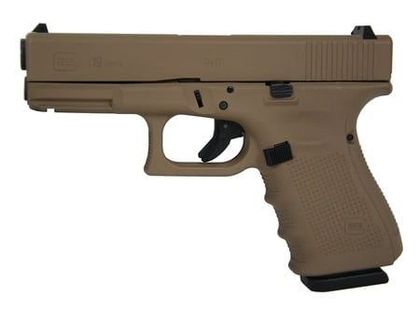 Glock 19 Gen 4 Dark Earth 9mm, Compact Semi-Auto, 15rd Capacity