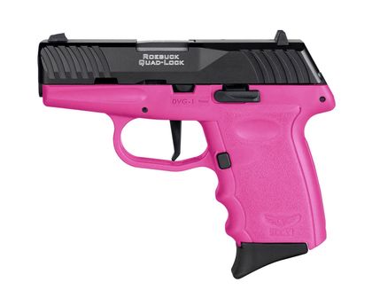 SCCY DVG1 9mm Compact Pistol - Black/Pink, 10+1 Rounds, Right-Handed