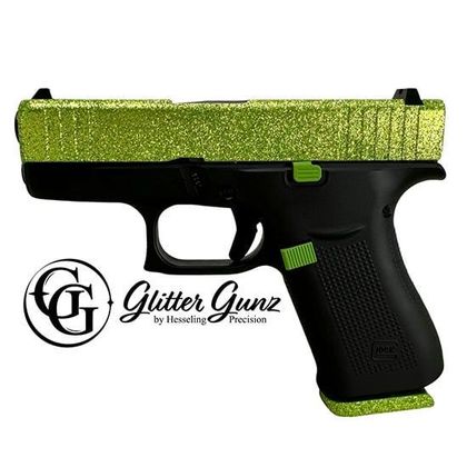 Glock 43X Gen 1 "Zombie Green Glitter" 9mm Subcompact Pistol
