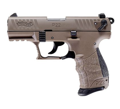 Walther P22Q Gen 1 .22 LR FDE Semi-Auto Pistol - 10rd, Threaded Barrel